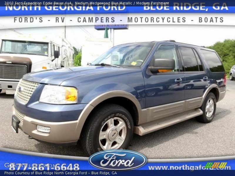 Medium Wedgewood Blue Metallic / Medium Parchment 2003 Ford Expedition Eddie Bauer 4x4