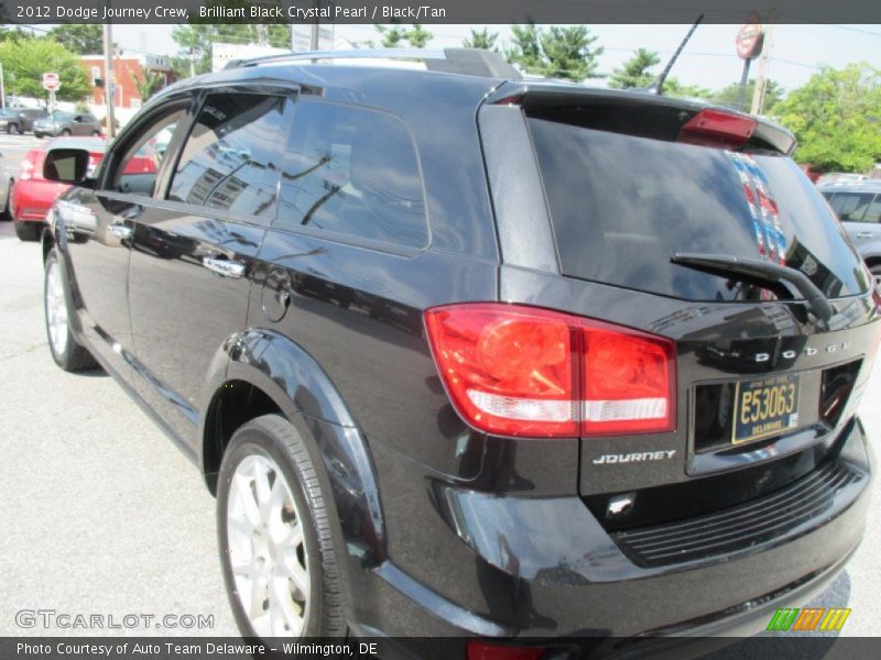 Brilliant Black Crystal Pearl / Black/Tan 2012 Dodge Journey Crew