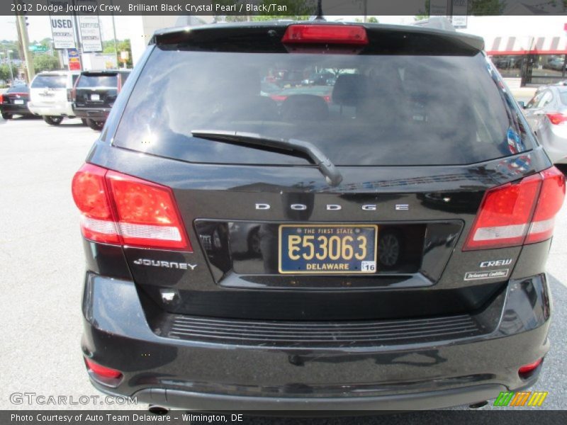 Brilliant Black Crystal Pearl / Black/Tan 2012 Dodge Journey Crew