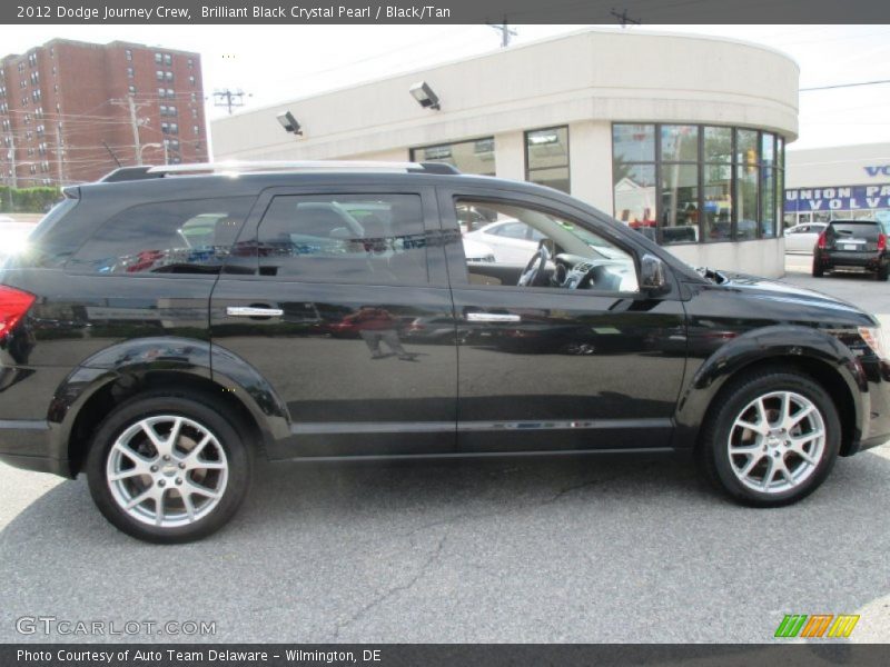 Brilliant Black Crystal Pearl / Black/Tan 2012 Dodge Journey Crew