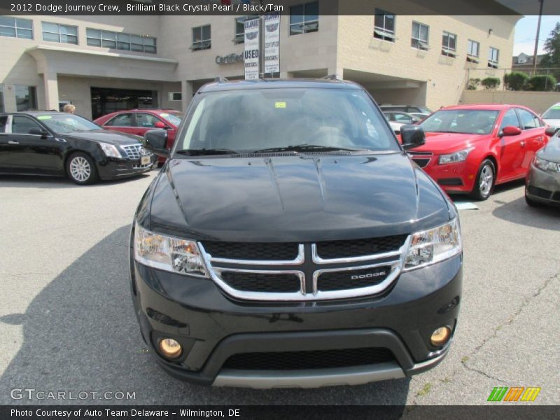 Brilliant Black Crystal Pearl / Black/Tan 2012 Dodge Journey Crew