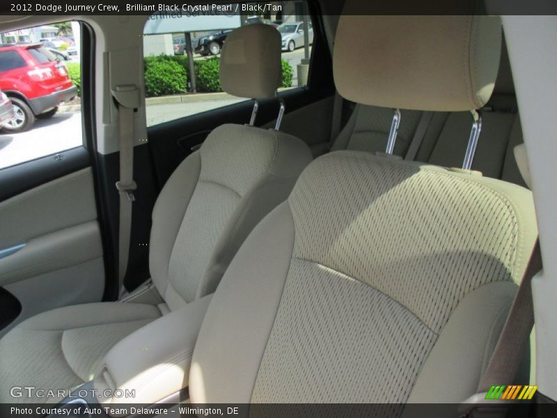 Brilliant Black Crystal Pearl / Black/Tan 2012 Dodge Journey Crew