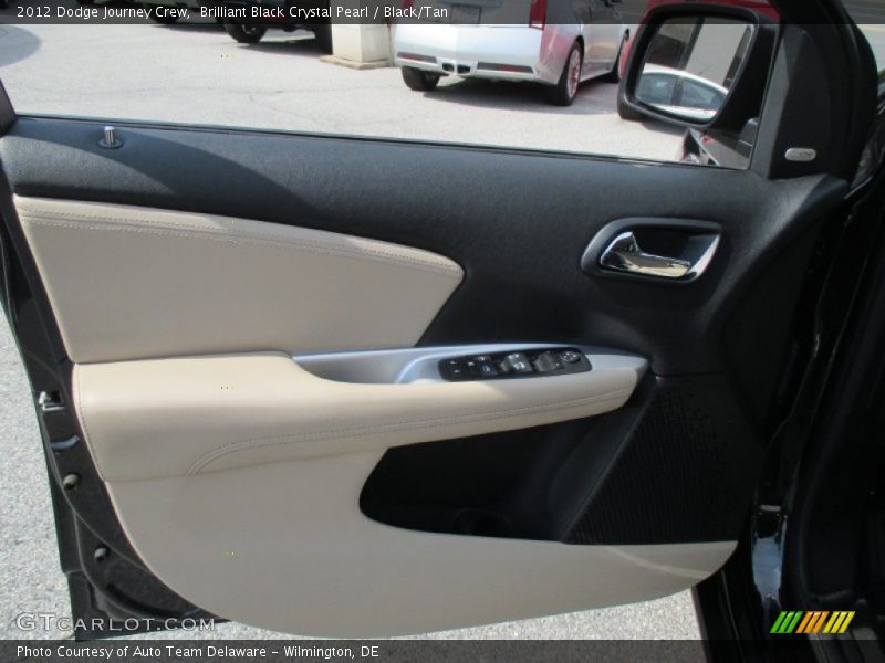 Brilliant Black Crystal Pearl / Black/Tan 2012 Dodge Journey Crew