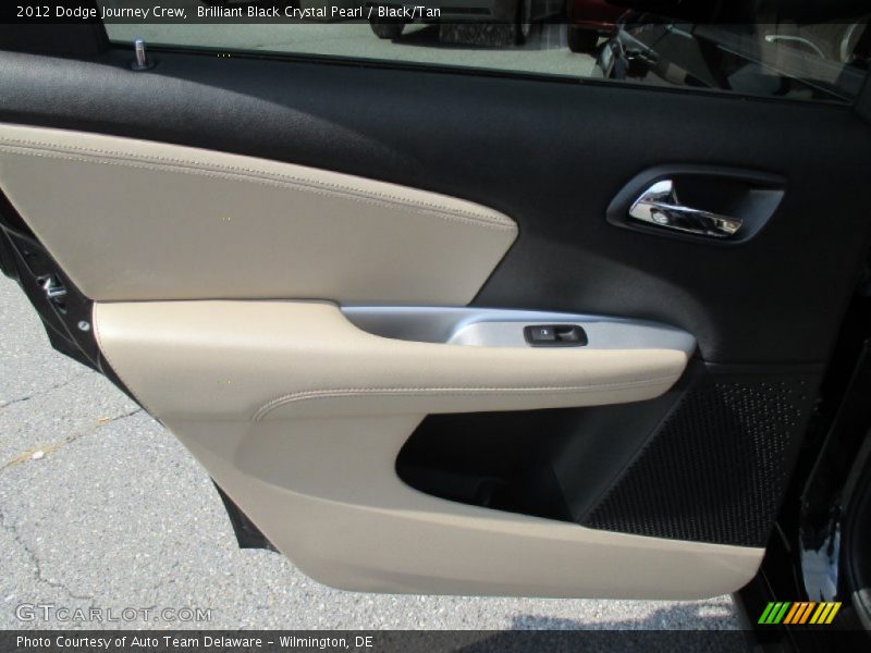 Brilliant Black Crystal Pearl / Black/Tan 2012 Dodge Journey Crew