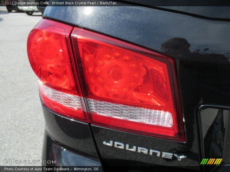 Brilliant Black Crystal Pearl / Black/Tan 2012 Dodge Journey Crew