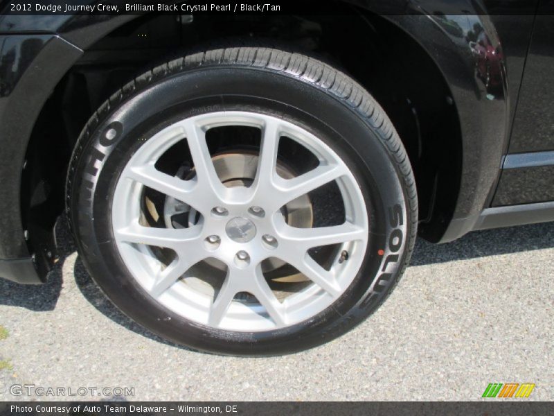 Brilliant Black Crystal Pearl / Black/Tan 2012 Dodge Journey Crew