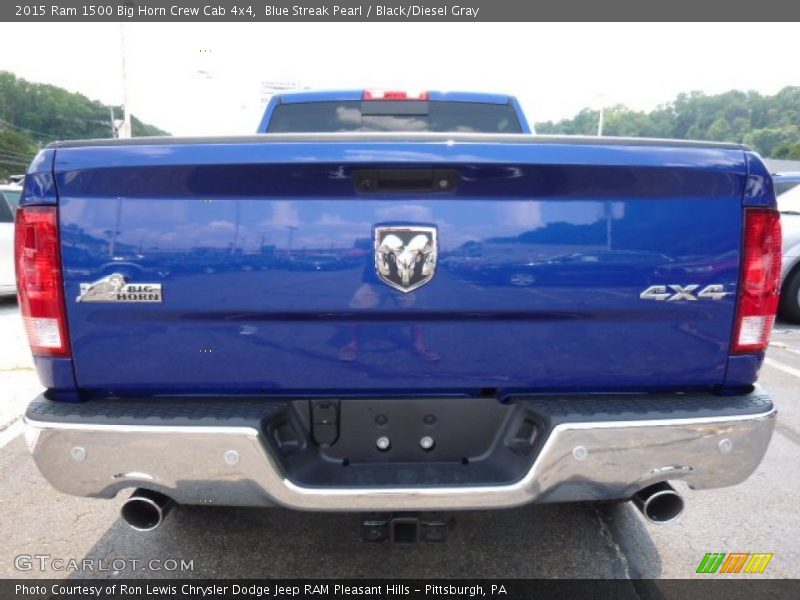 Blue Streak Pearl / Black/Diesel Gray 2015 Ram 1500 Big Horn Crew Cab 4x4