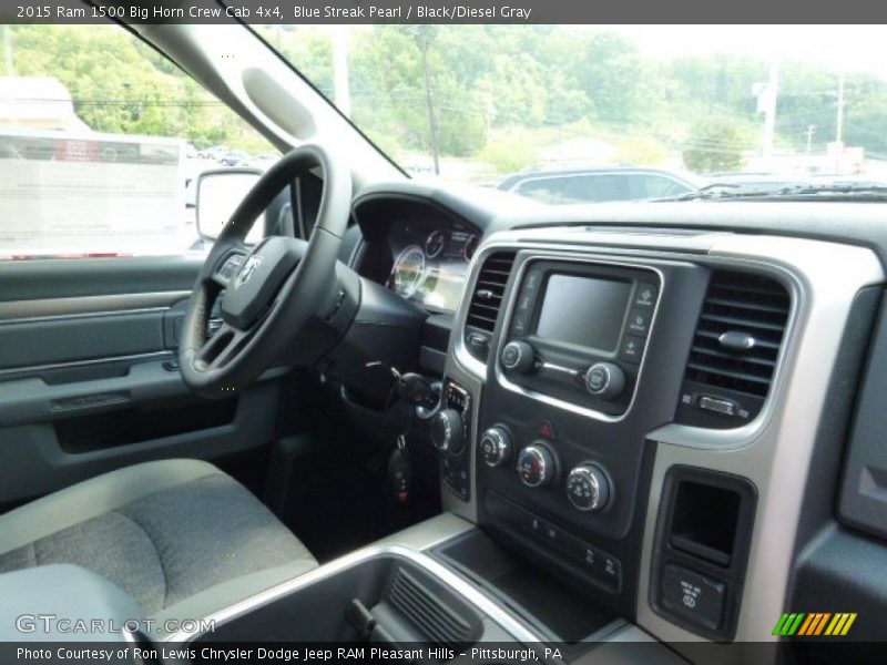 Blue Streak Pearl / Black/Diesel Gray 2015 Ram 1500 Big Horn Crew Cab 4x4
