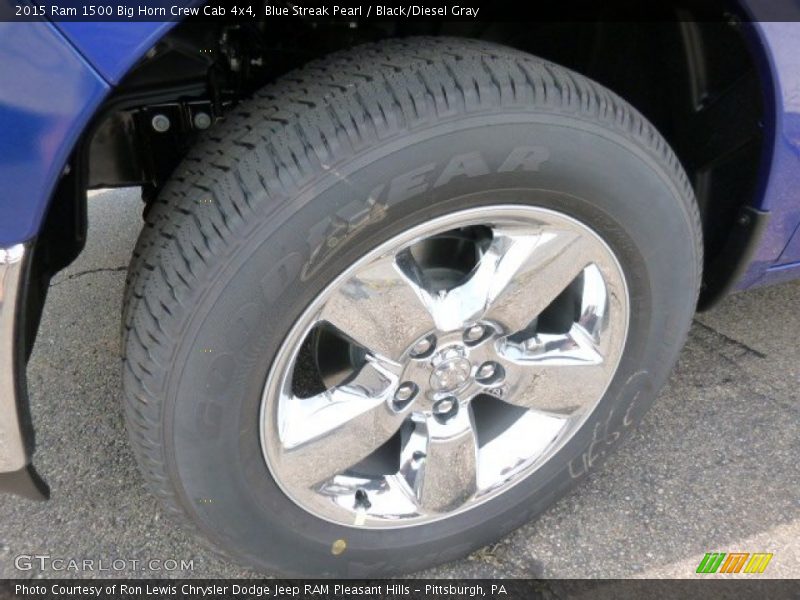 Blue Streak Pearl / Black/Diesel Gray 2015 Ram 1500 Big Horn Crew Cab 4x4