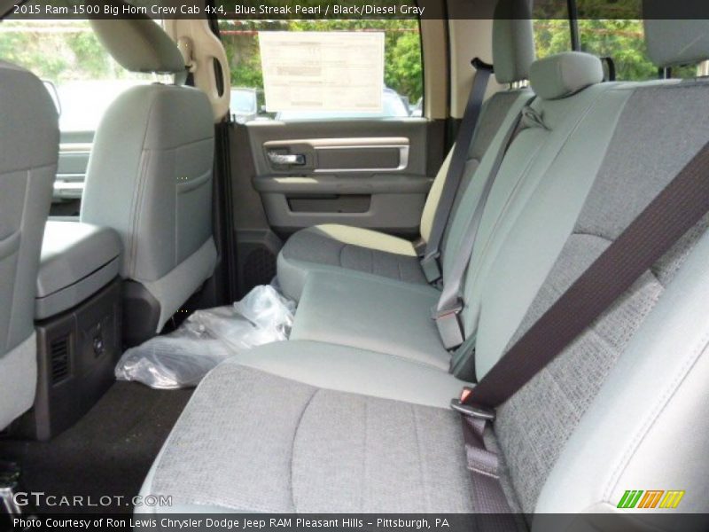 Blue Streak Pearl / Black/Diesel Gray 2015 Ram 1500 Big Horn Crew Cab 4x4
