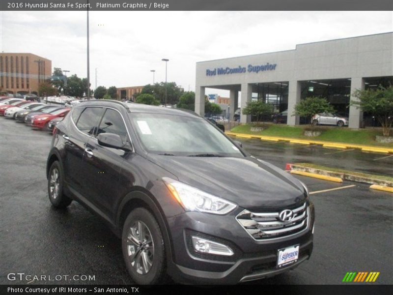 Platinum Graphite / Beige 2016 Hyundai Santa Fe Sport