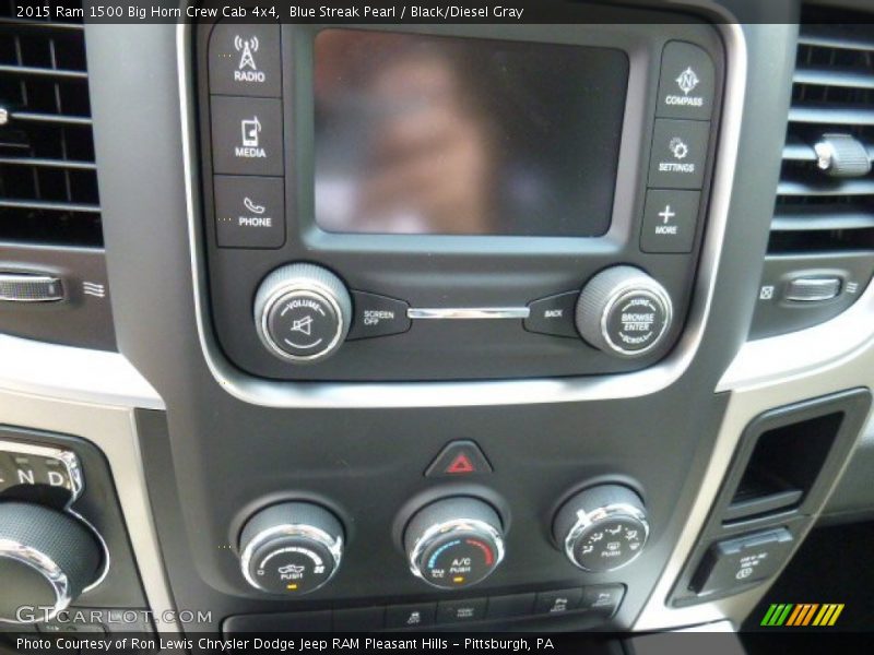 Blue Streak Pearl / Black/Diesel Gray 2015 Ram 1500 Big Horn Crew Cab 4x4