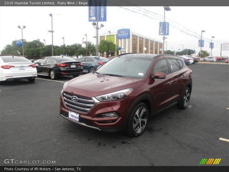 Ruby Wine / Beige 2016 Hyundai Tucson Limited
