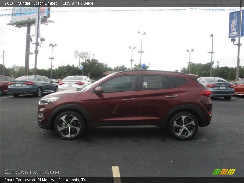 Ruby Wine / Beige 2016 Hyundai Tucson Limited