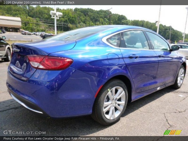 Vivid Blue Pearl / Black 2016 Chrysler 200 Limited