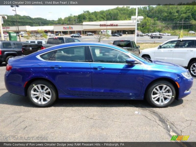 Vivid Blue Pearl / Black 2016 Chrysler 200 Limited
