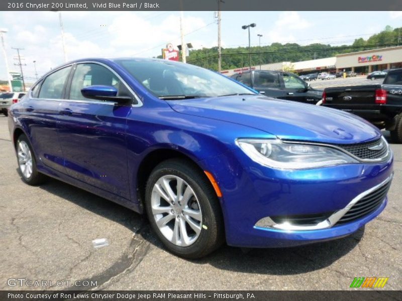 Vivid Blue Pearl / Black 2016 Chrysler 200 Limited