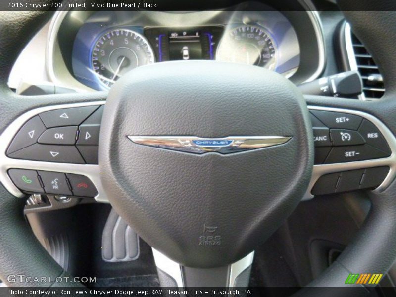 Vivid Blue Pearl / Black 2016 Chrysler 200 Limited