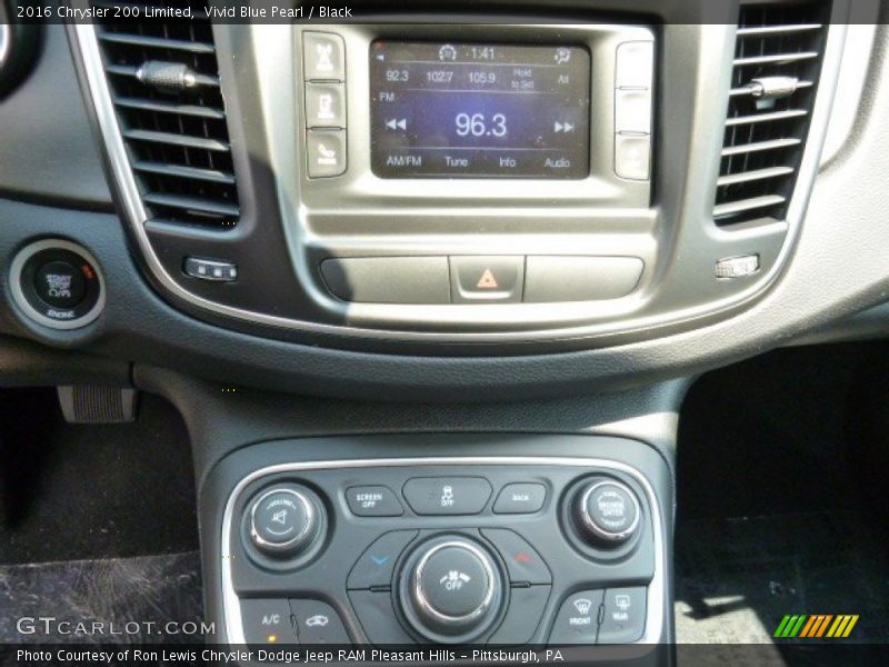 Vivid Blue Pearl / Black 2016 Chrysler 200 Limited