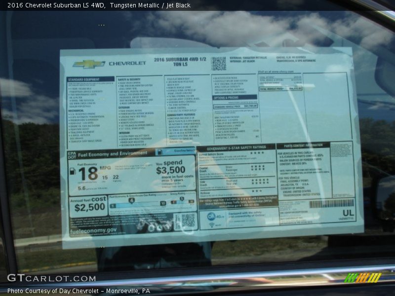 Tungsten Metallic / Jet Black 2016 Chevrolet Suburban LS 4WD