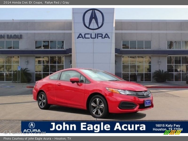 Rallye Red / Gray 2014 Honda Civic EX Coupe