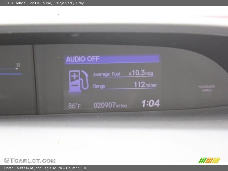 Rallye Red / Gray 2014 Honda Civic EX Coupe