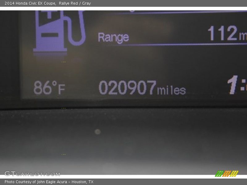 Rallye Red / Gray 2014 Honda Civic EX Coupe