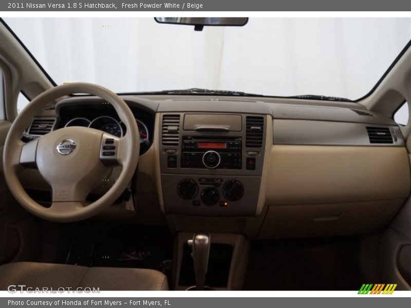 Fresh Powder White / Beige 2011 Nissan Versa 1.8 S Hatchback