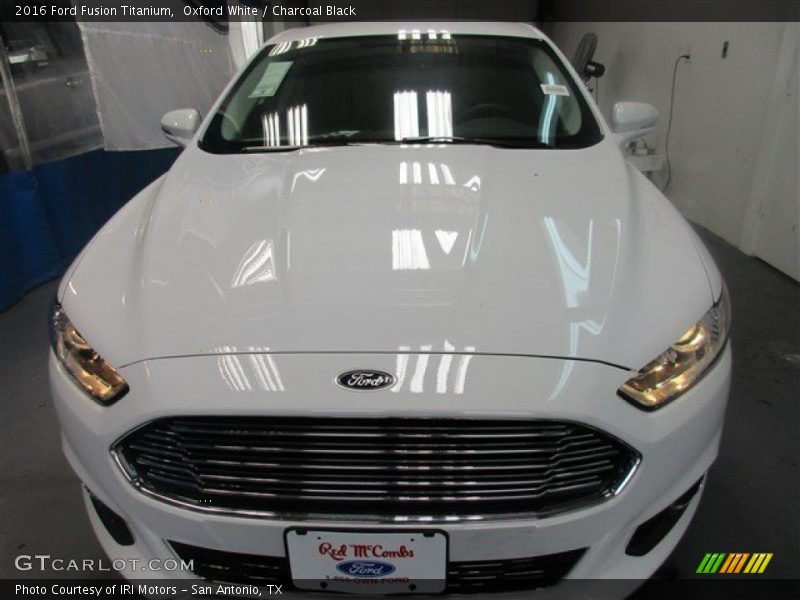 Oxford White / Charcoal Black 2016 Ford Fusion Titanium