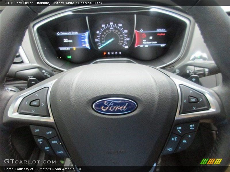 Oxford White / Charcoal Black 2016 Ford Fusion Titanium
