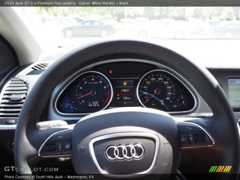 Glacier White Metallic / Black 2015 Audi Q7 3.0 Premium Plus quattro