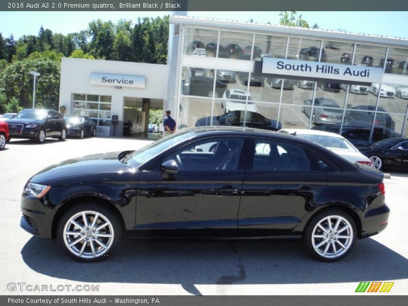 Brilliant Black / Black 2016 Audi A3 2.0 Premium quattro