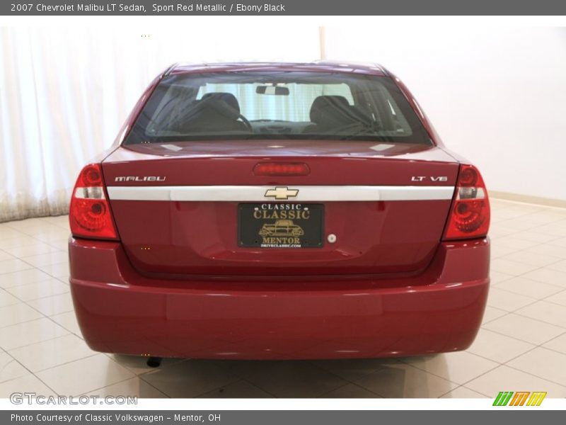 Sport Red Metallic / Ebony Black 2007 Chevrolet Malibu LT Sedan