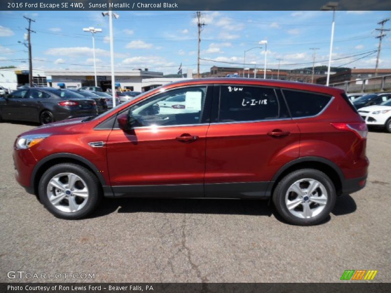 Sunset Metallic / Charcoal Black 2016 Ford Escape SE 4WD