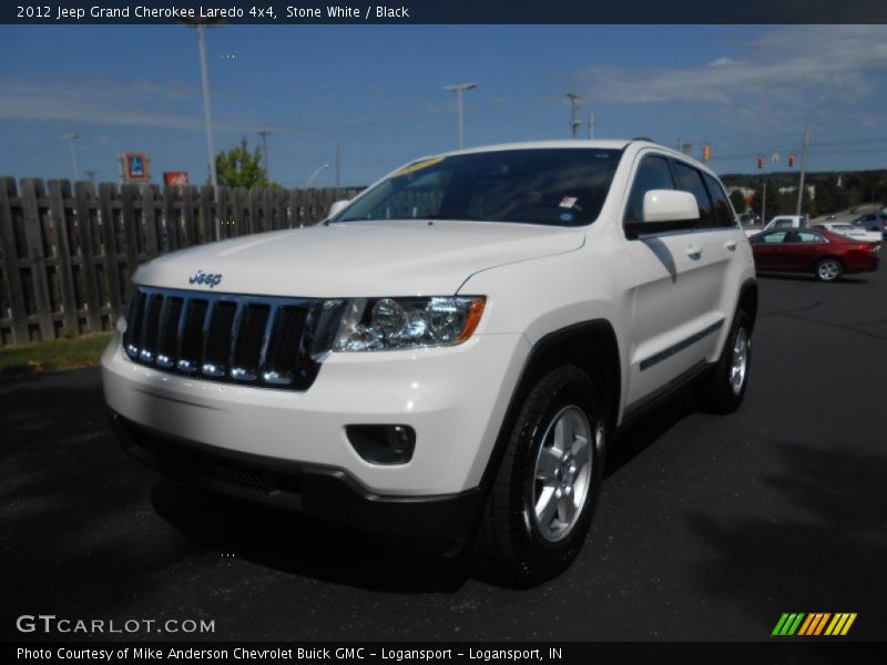 Stone White / Black 2012 Jeep Grand Cherokee Laredo 4x4