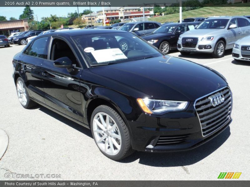 Brilliant Black / Black 2016 Audi A3 2.0 Premium quattro