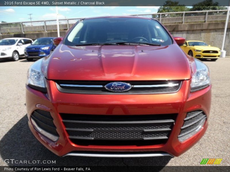 Sunset Metallic / Charcoal Black 2016 Ford Escape SE 4WD