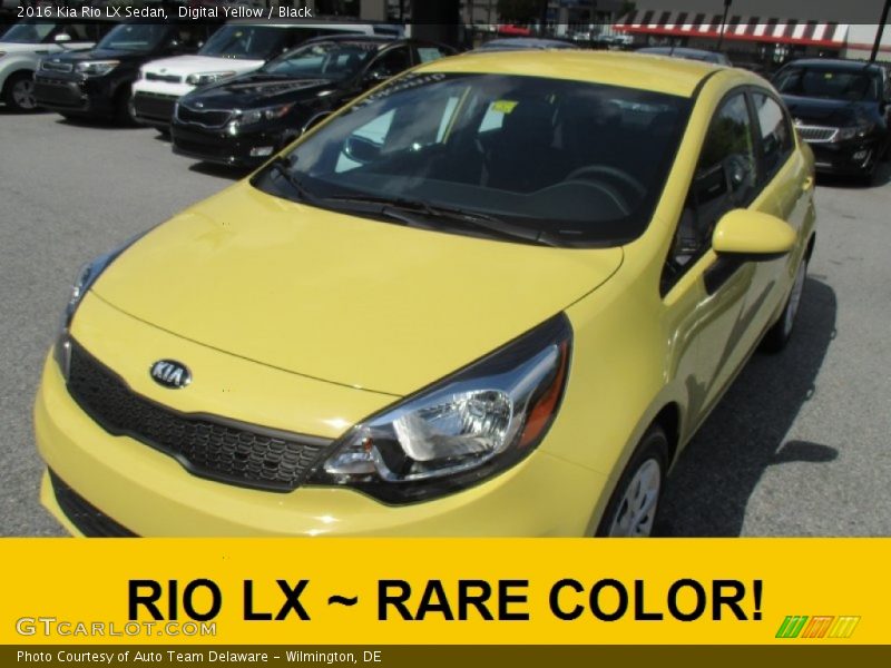 Digital Yellow / Black 2016 Kia Rio LX Sedan