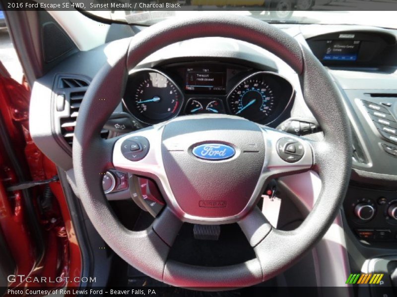 Sunset Metallic / Charcoal Black 2016 Ford Escape SE 4WD