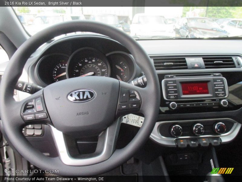 Bright Silver / Black 2016 Kia Rio LX Sedan