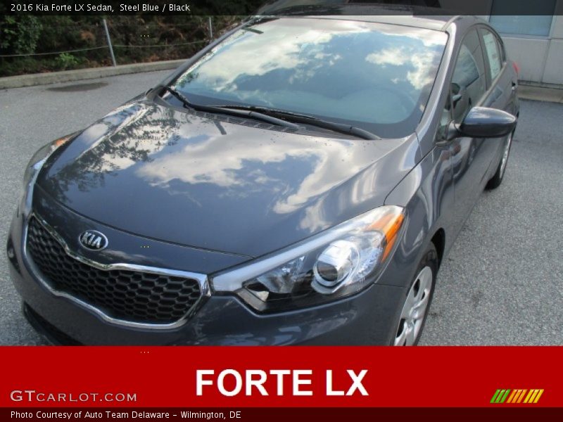 Steel Blue / Black 2016 Kia Forte LX Sedan