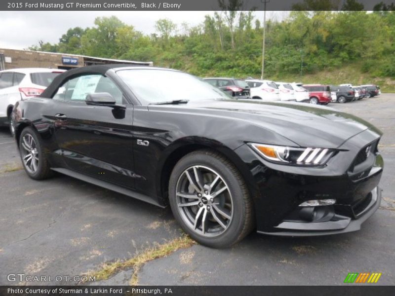 Black / Ebony 2015 Ford Mustang GT Premium Convertible