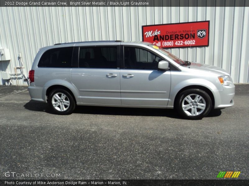 Bright Silver Metallic / Black/Light Graystone 2012 Dodge Grand Caravan Crew