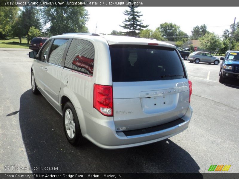 Bright Silver Metallic / Black/Light Graystone 2012 Dodge Grand Caravan Crew
