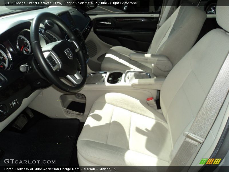Bright Silver Metallic / Black/Light Graystone 2012 Dodge Grand Caravan Crew
