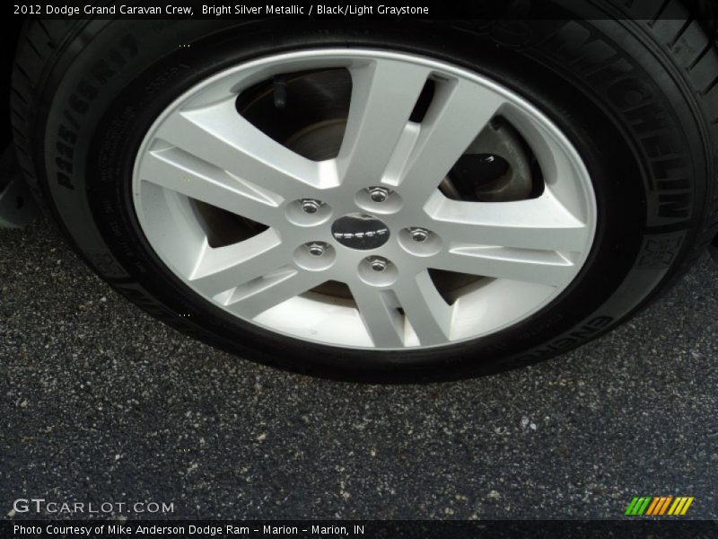Bright Silver Metallic / Black/Light Graystone 2012 Dodge Grand Caravan Crew