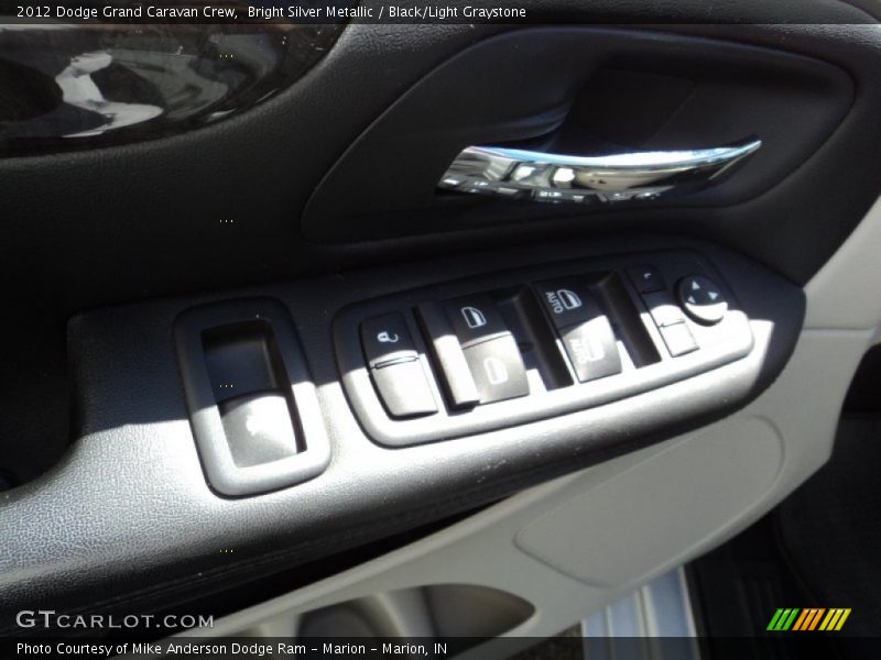 Bright Silver Metallic / Black/Light Graystone 2012 Dodge Grand Caravan Crew