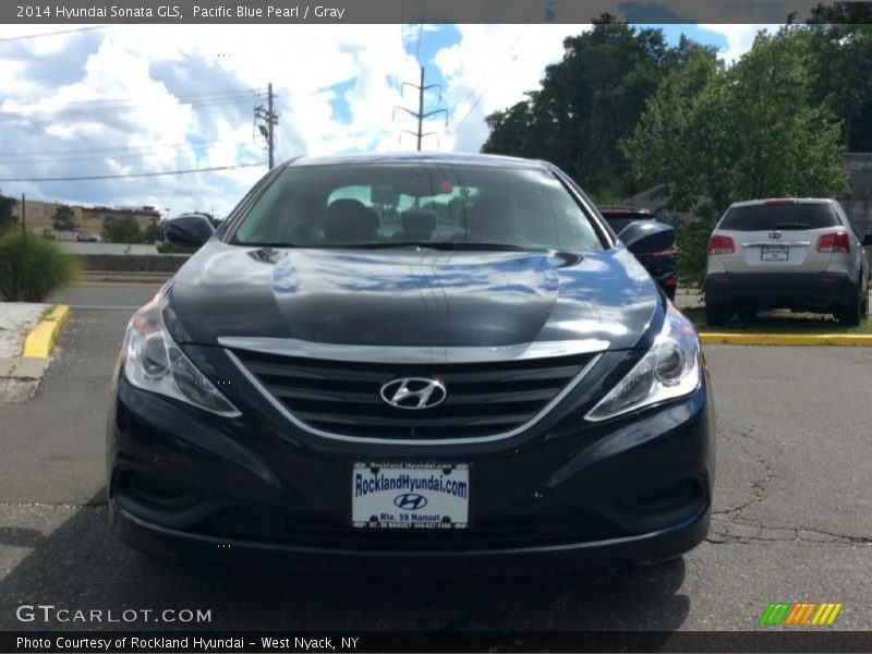 Pacific Blue Pearl / Gray 2014 Hyundai Sonata GLS