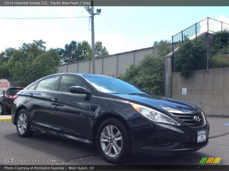 Pacific Blue Pearl / Gray 2014 Hyundai Sonata GLS