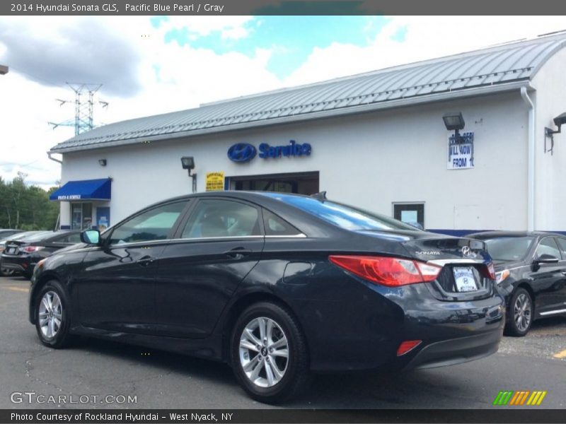Pacific Blue Pearl / Gray 2014 Hyundai Sonata GLS